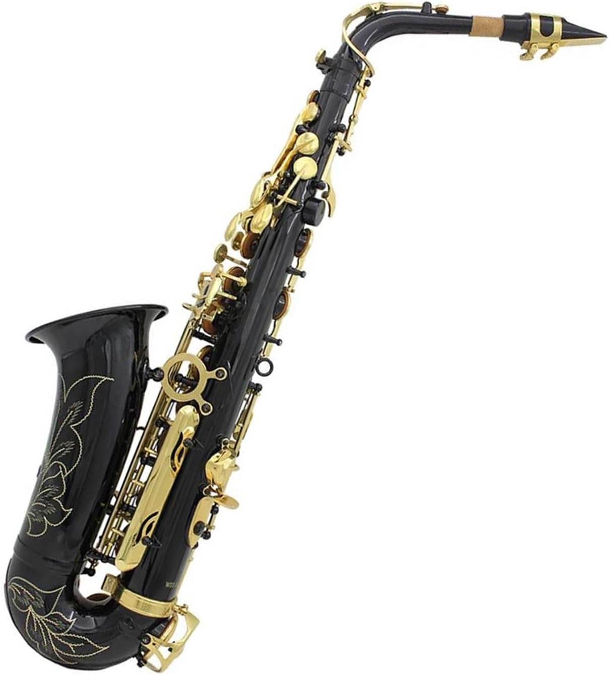 Brass Eb E-Flat Alto Saxophone Sax Engraved Buttons Wind Instrument With Case Glove Sax Accessories