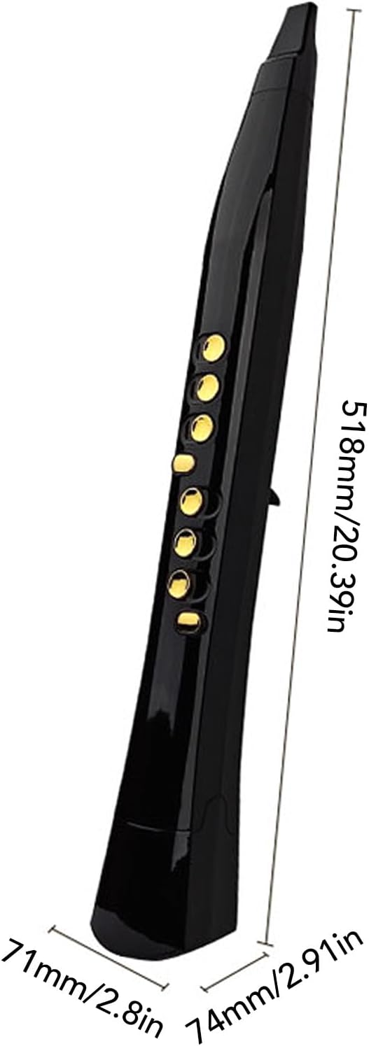 Electronic Wind Instrument, Mini Digital Synthesizer Rechargeable with Removable Mouthpiece, 94 Tones 12 Keys Portable Digital Saxophone for Practice, Performance