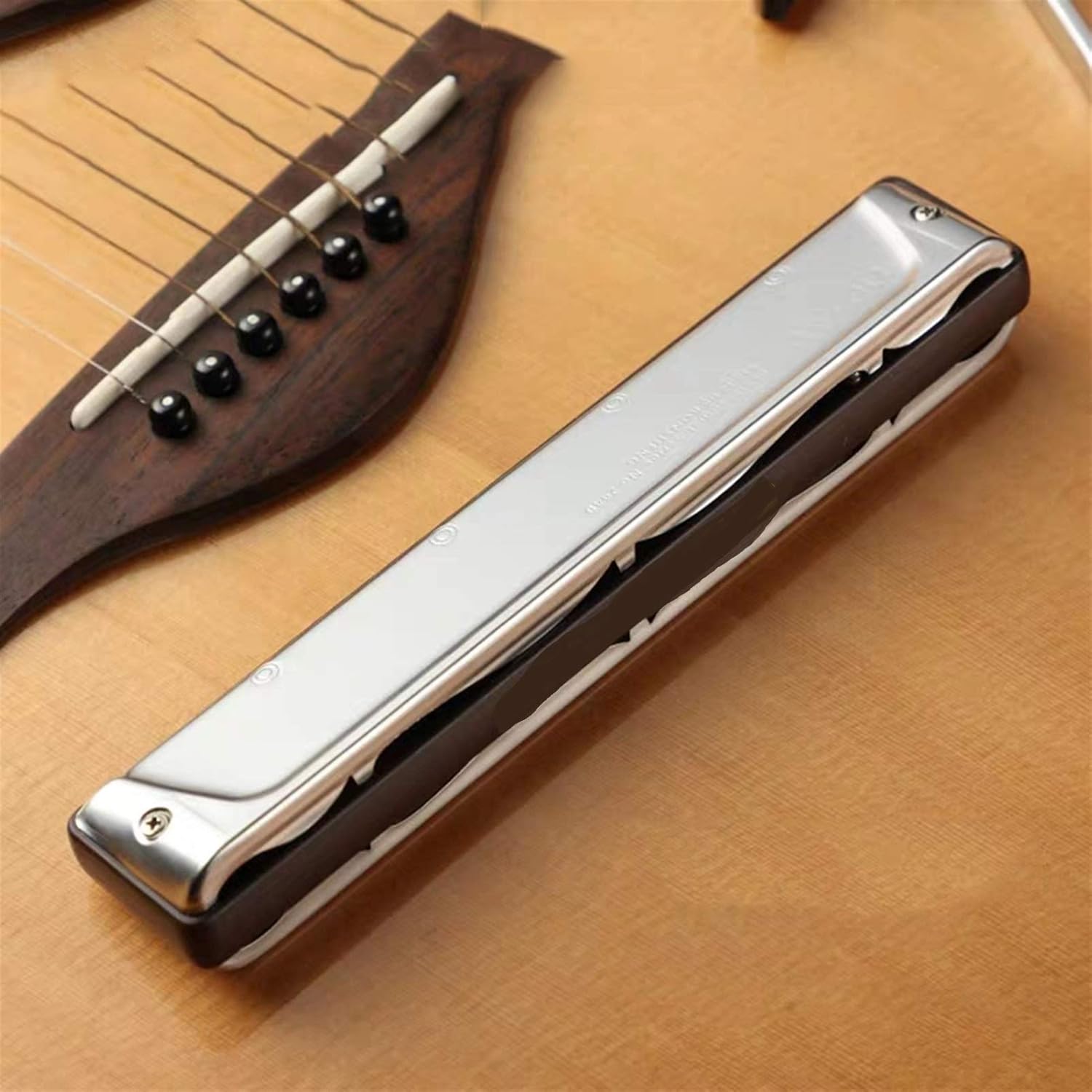 SUOFEILAIMU Harmonica Key C 24 Holes Harp Phosphor Bronze Reeds ABS Comb Musical Instruments Professional (Color : 2440 Key C)