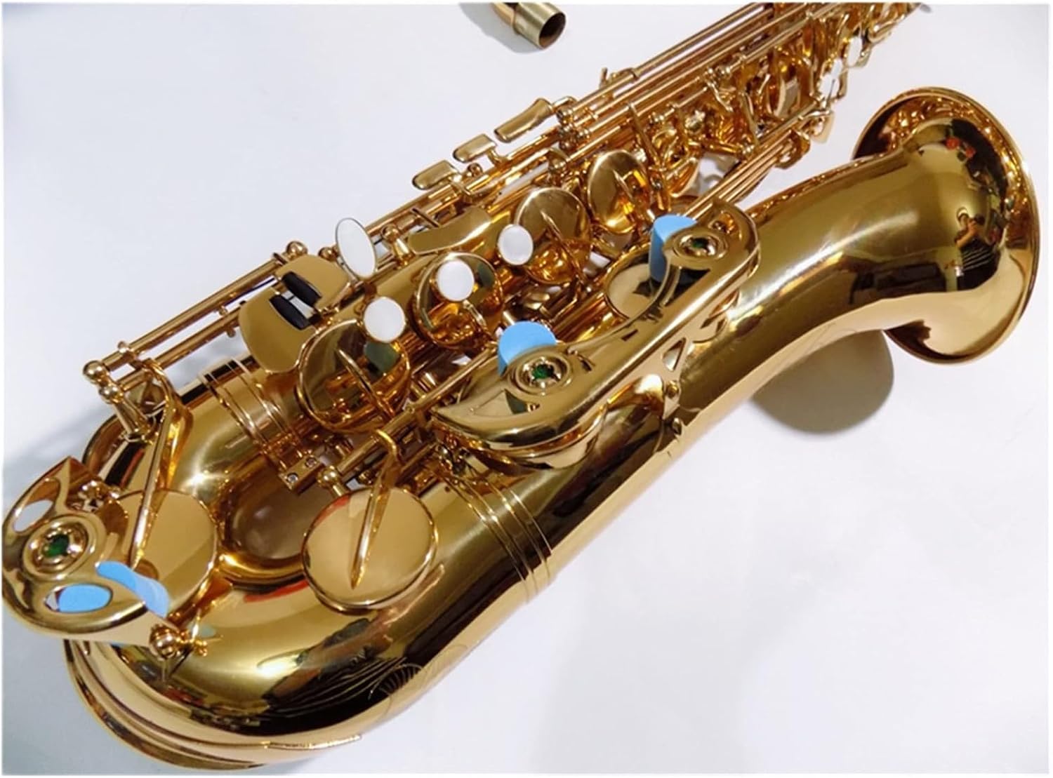 C Melody Saxophone Woodwind Sax Gold Lacquer with Case and Mouthpiece Sax Instruments