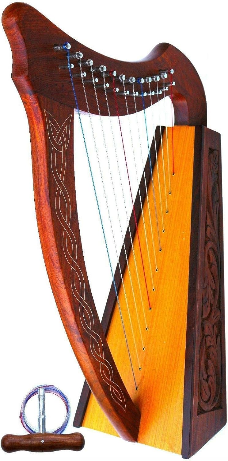 HARP CELTIC 12 STRINGS BABY LAP HARP with BAG DH-12B