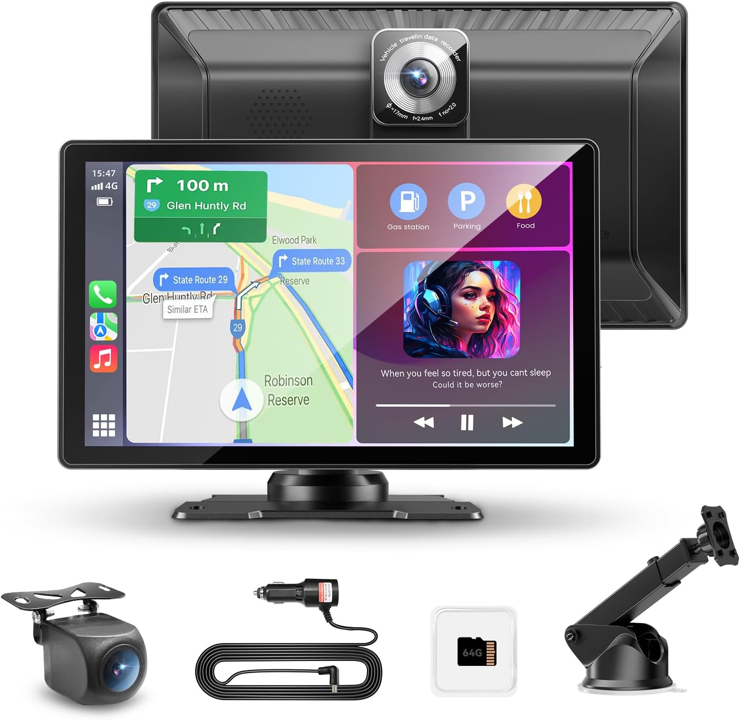 Portable Apple Carplay Screen for Car, 9