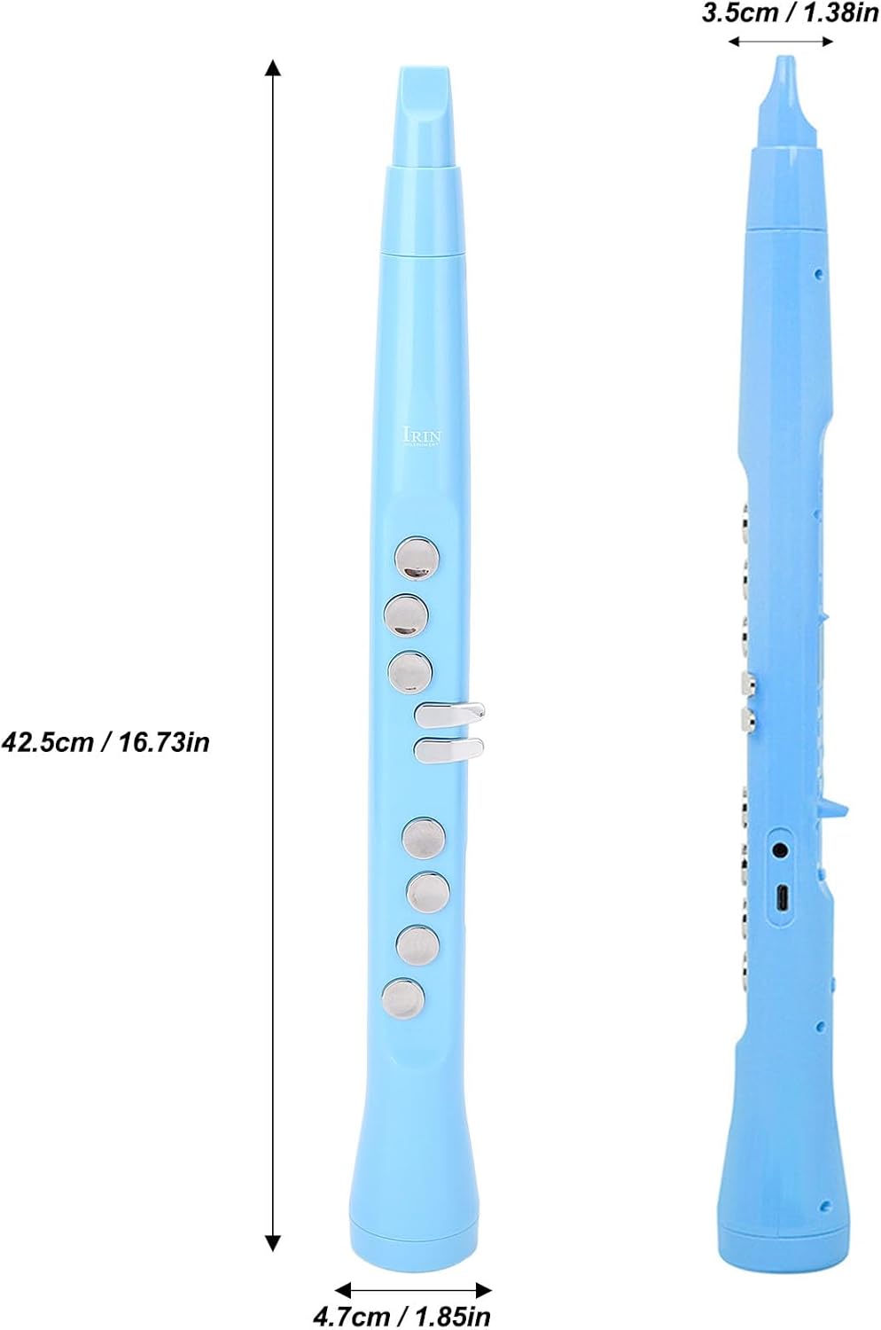 Restokki Electronic Wind Instrument 4 Octaves Bluetooth LCD HD Display Electronic Saxophone Blowpipe