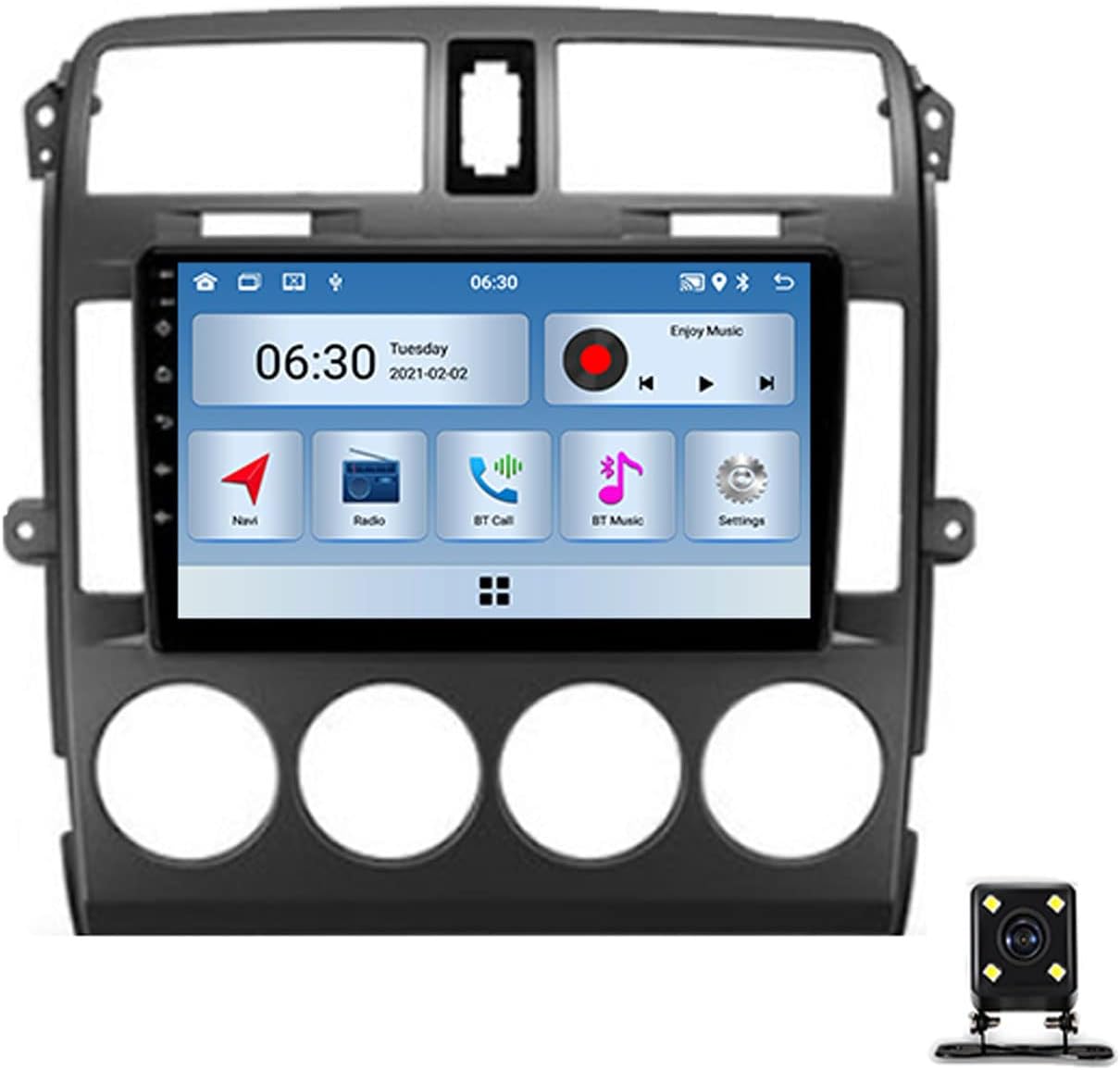 Double Din Car Radio Stereo 9 Inch Android System Touch Screen Multimedia Player for KIA Carnival 2002~2006 with GPS Navigation WiFi Bluetooth SWC Mirror Link FM Car Audio Receiver