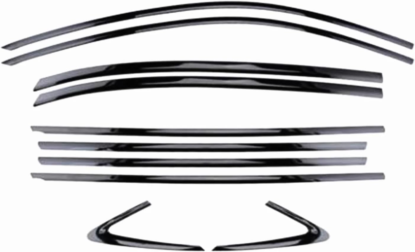 Titanium Black Exterior Window Trim Weatherstrips Seal Strip Cover Tape Gasket Sticker Compatible with AODI A3 S3 Sedan 2021-2023