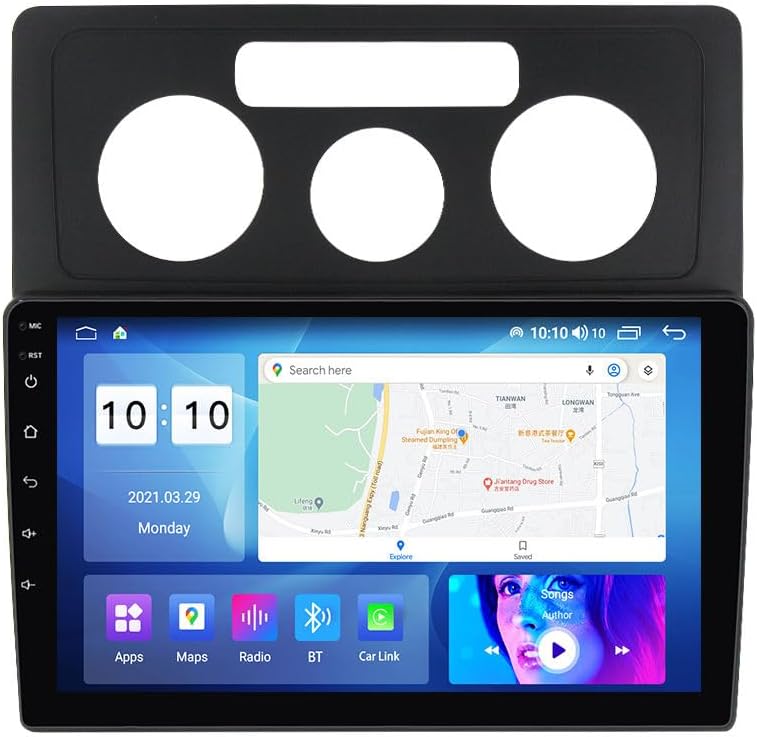 Android Car Stereo for VW Caddy 3 2004-2010,10 inch IPS Touchscreen with Upgrade Wireless CarPlay & Android Auto,WiFi/GPS,Support SWC and Subwoofer,8-Core 8G+256G