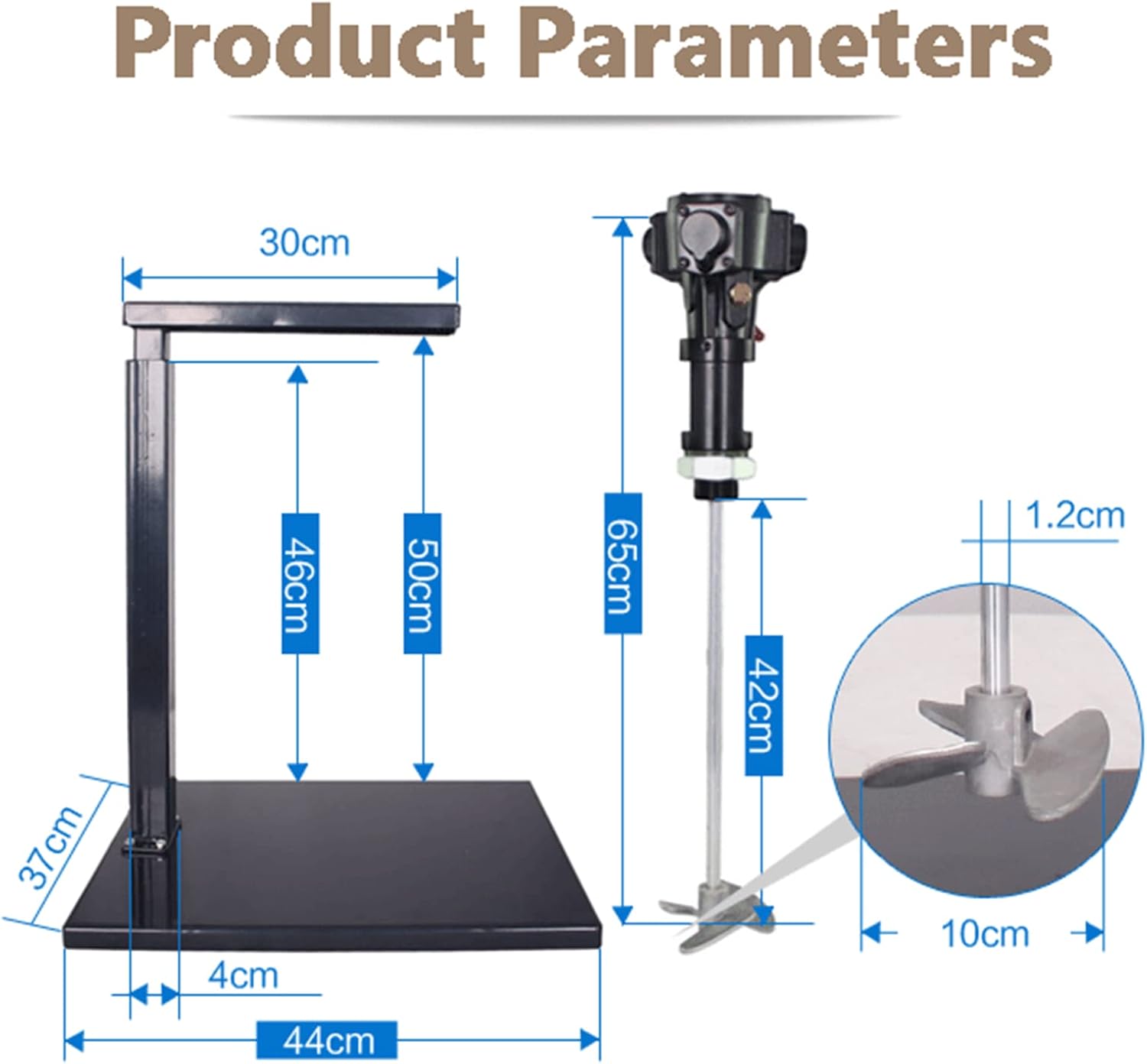 Pneumatic Paint Mixer Machine, 5 Gallon/20L Manual Lift Paint Stirrer, Desktop Vertical Air Mixer, Ink Mixing Machine for Mixing