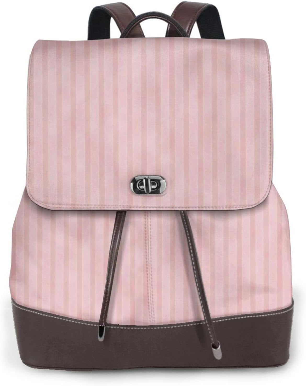 Pink Stripes for Womens Backpack Purse Microfiber PU Anti-theft Large Fashion Designer Travel Bag Ladies Shoulder Bags