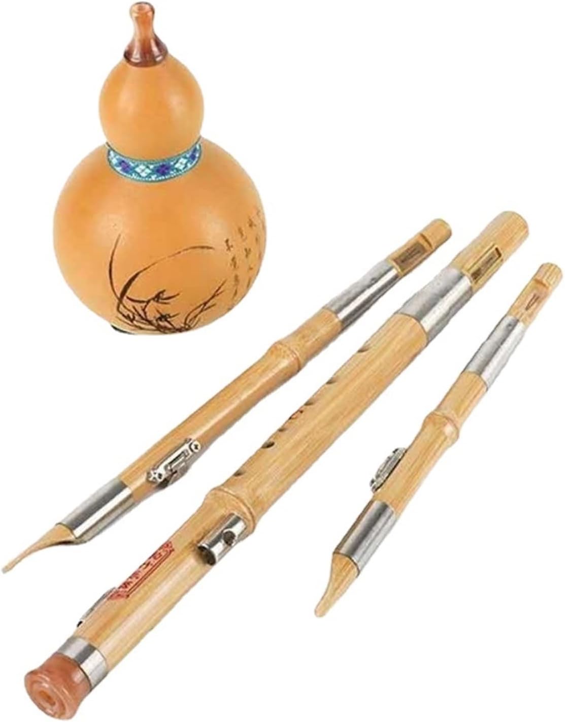 FLFL Hulusi Hulusi Musical Instrument Adult Students Learn to Play in C Key/B Flat Key/G Key/F Key/D Key (Color : B Flat Key)