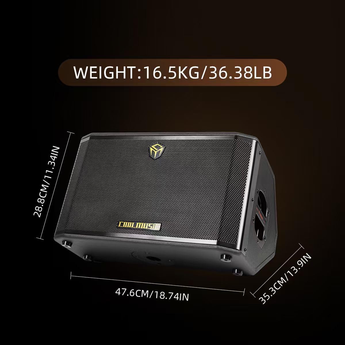 Coolmusic 300W Professional Acoustic Guitar Amp，Busking Amplifier PA System with 7 Inputs, Studio-Grade Reverb/Chorus/Delay/Tremolo/Phaser/Flanger, 3-Band EQ