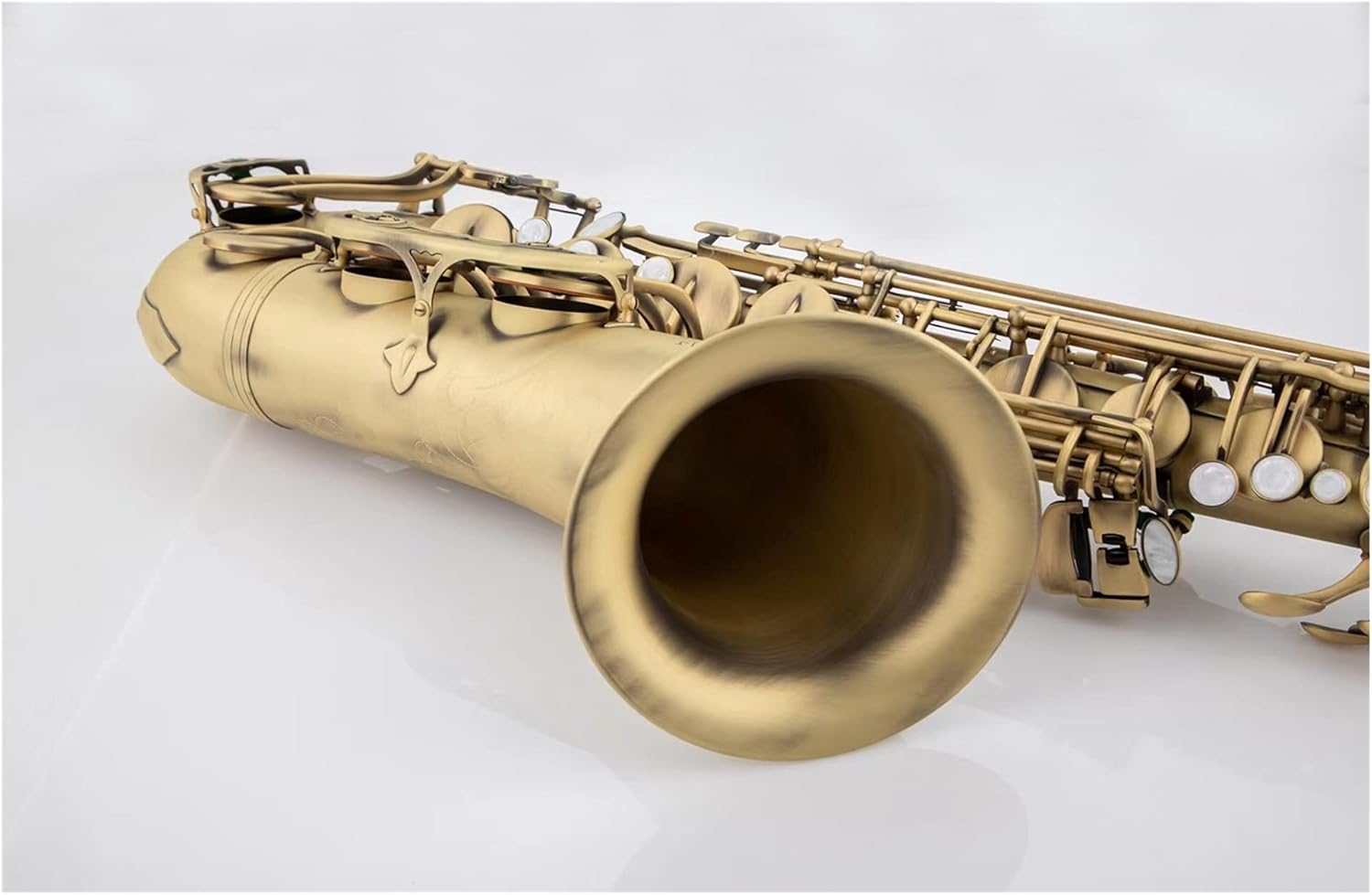 Saxophone Straight Antique Copper Tenor Saxophone B Flat Wind Instrument with Case Mouthpiece Reeds Neck