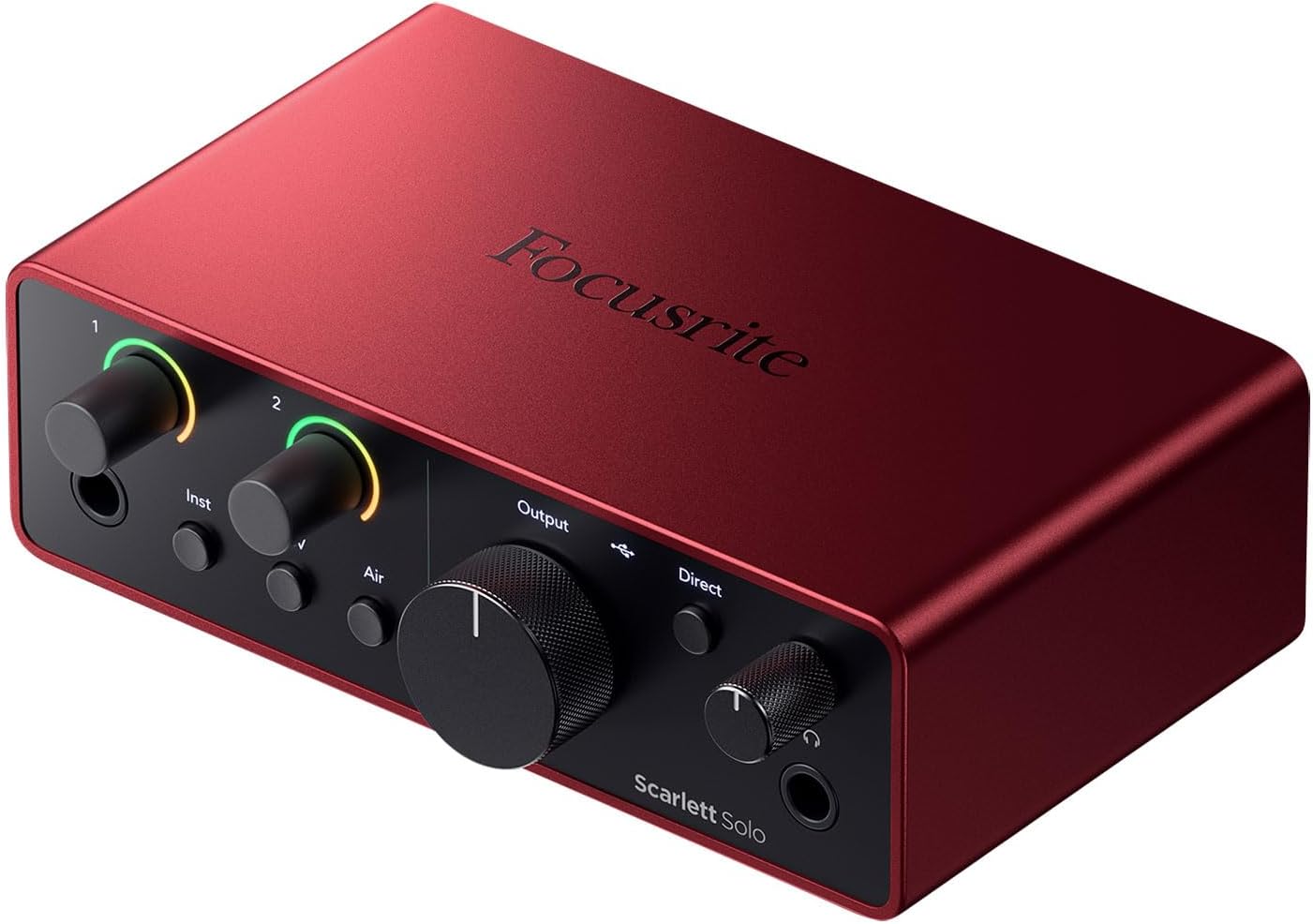 Audiosavings Bundle: Focusrite Scarlett Solo 4th Gen Studio Recording USB Audio Interface Bundle with Rockville RCM SR Studio/Recording Condenser Microphone+PRO-M50 SR Studio Headphone (3 Items)