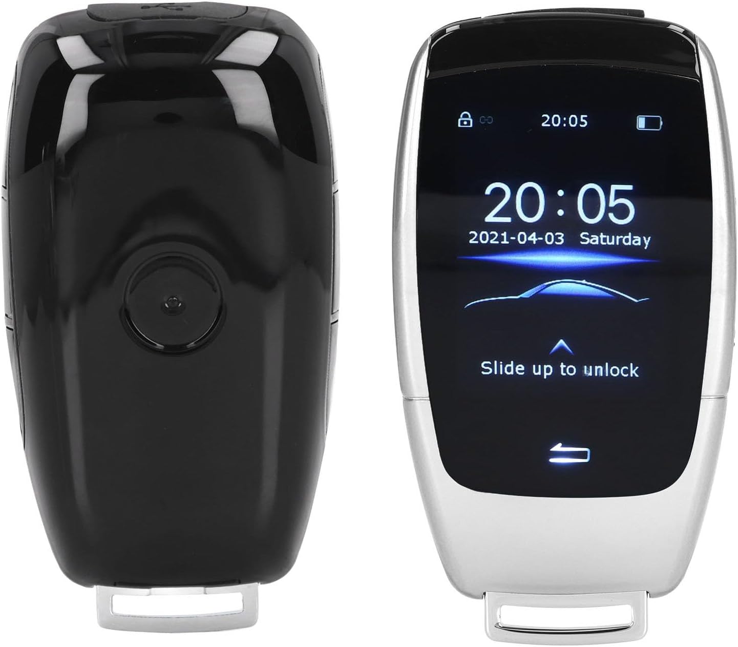 Smart Remote Car Key, All in One Keyless Entry Auto Unlock Lock with 2in LCD Screen, Car Key Replacement Accessory, Universal Automobile Remote Control for TK900 (Silver)