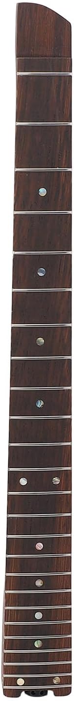 25 Fret Electric Guitar Neck, Maple Wood Fingerboard 14 inch Radius with Bolt On Design for Various Playing Styles, Electric Guitar Neck DIY Replacement with 25 1/2in Scale Length