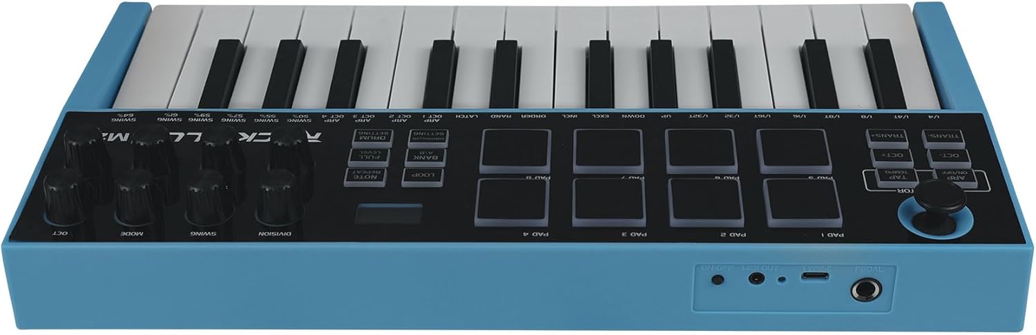 Audiosavings Bundle: Focusrite Scarlett Solo 4th Gen Studio Recording USB Audio Interface Bundle with Rockville PRO-M50 SR Headphone+M25 25 Key USB MIDI Keyboard Controller+RCM SR Microphone (4 Items)