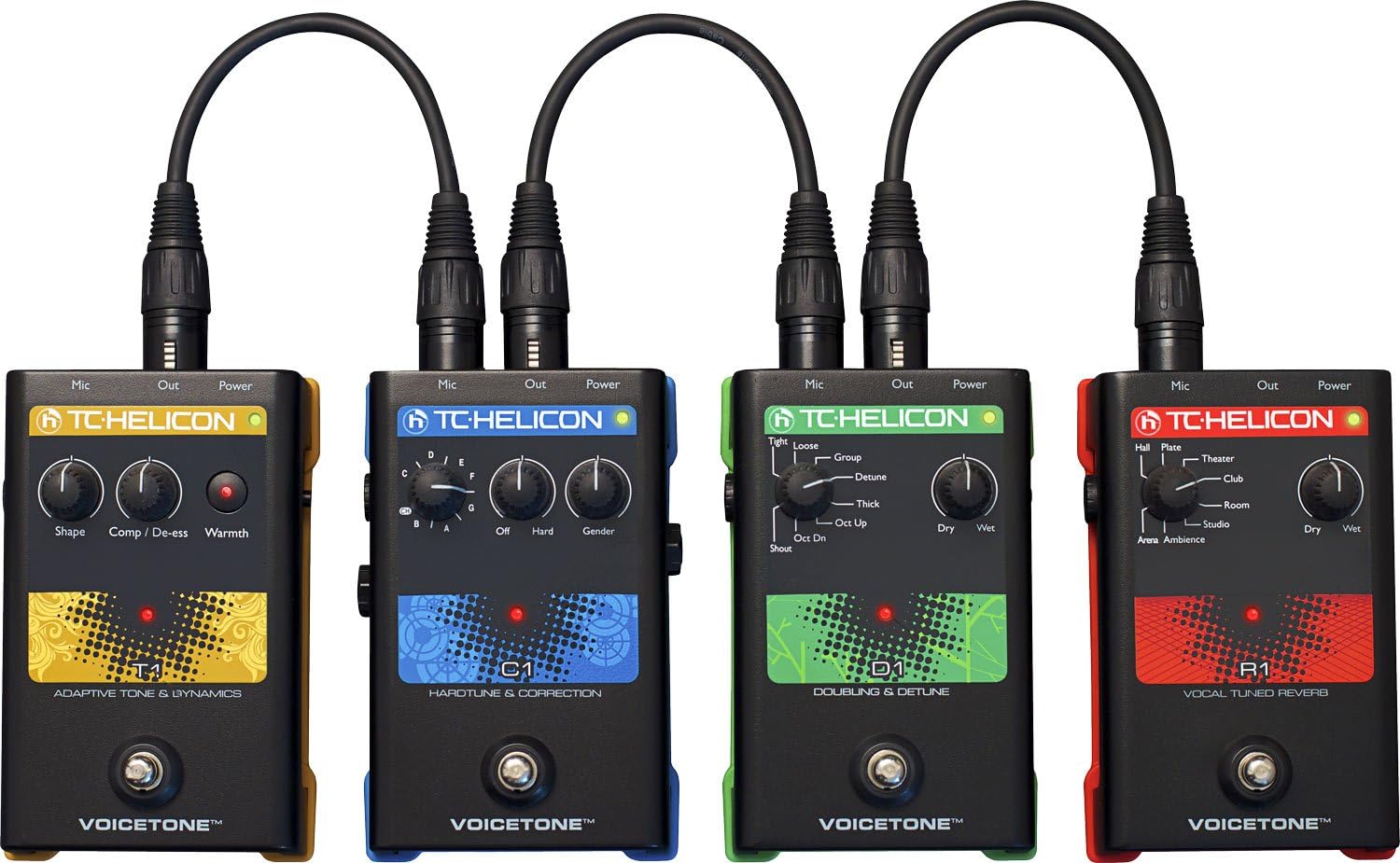 TC Helicon VOICETONE R1 Single-Button Stompbox for Studio-Quality Live Vocal Reverb