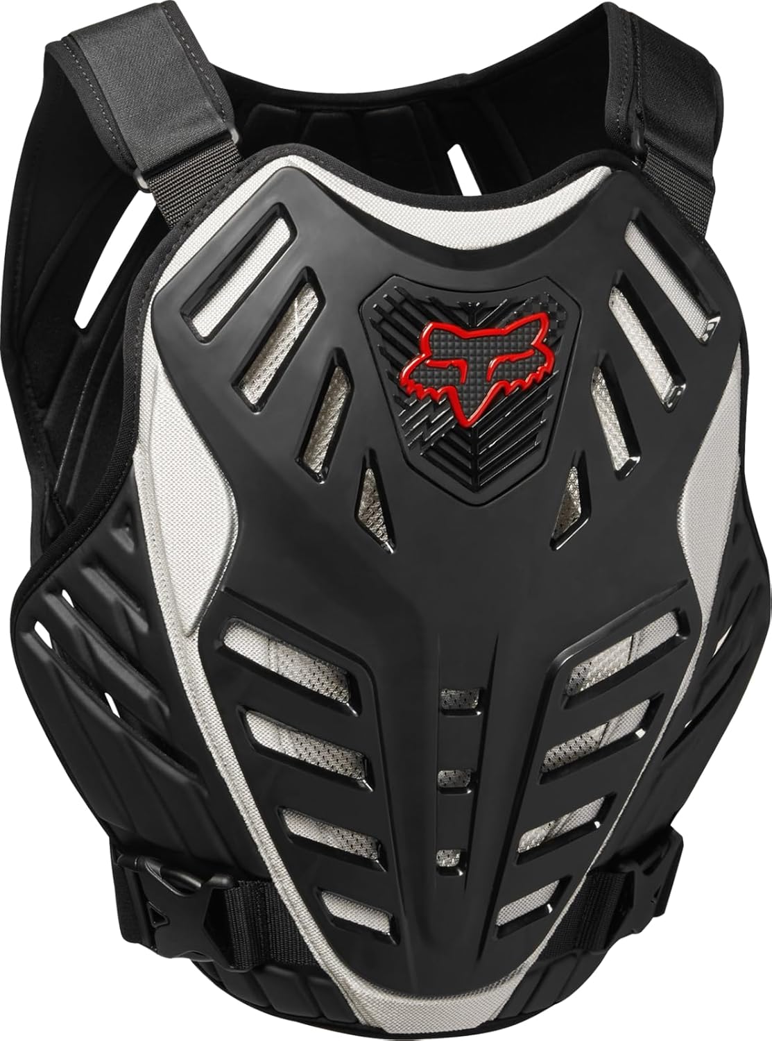 Fox Racing Race Subframe Motocross Dirt Bike Chest Guard, Black, Small/Medium