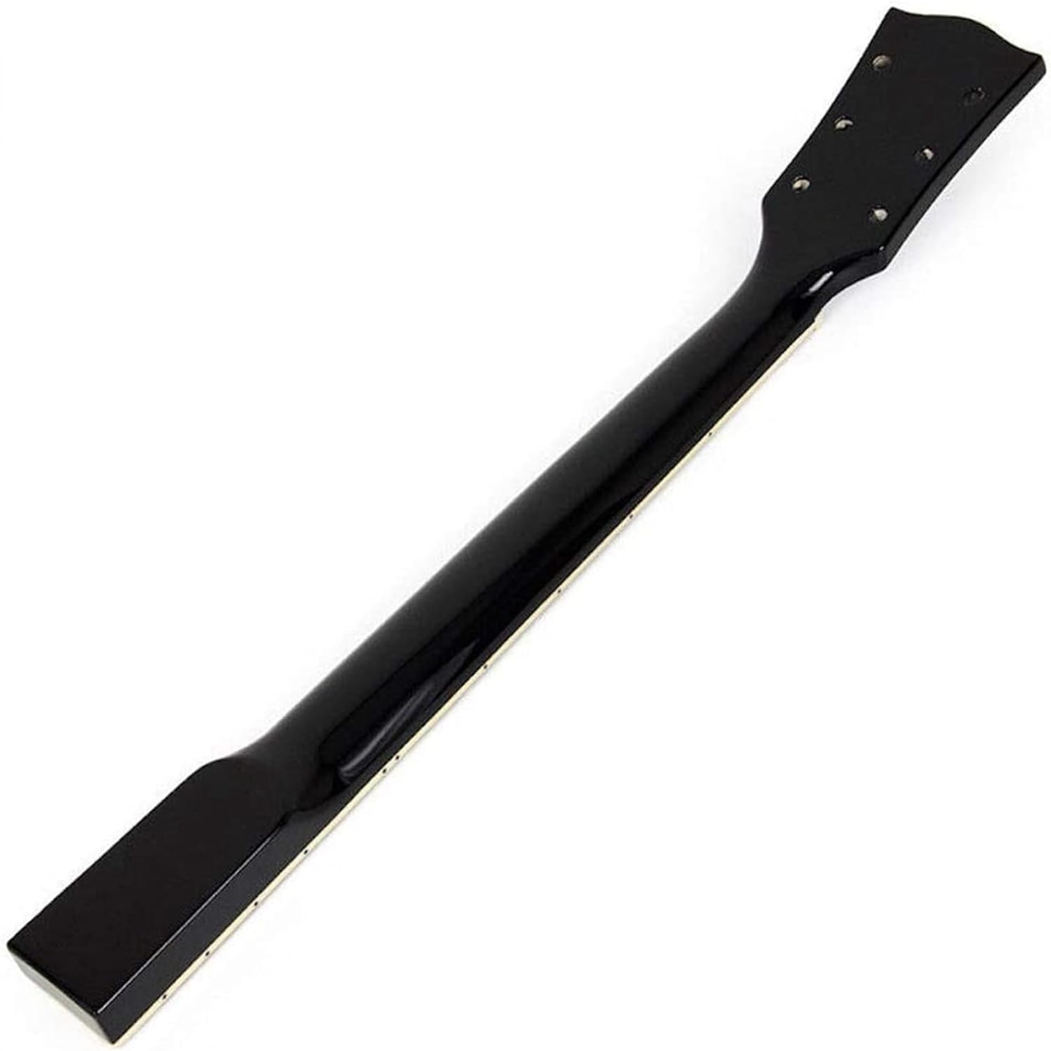 Replacement Guitar Neck Glossy Black 22-fret Maple Electric Guitar Neck Rosewood Fingerboard