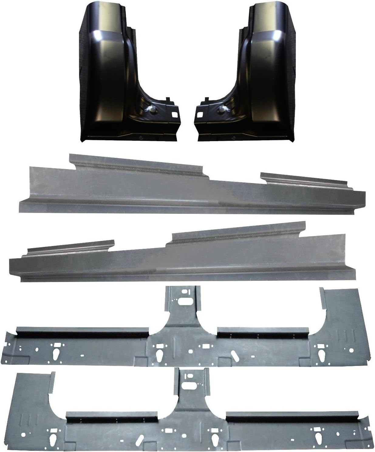 Compatible With Ford 99-16 Super Duty Crew Cab Inner & Full Length Outer Rocker Panel Cab Corners