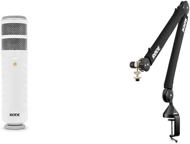 Rode Podcaster USB Mic and PSA1+ Studio Arm with Cable Management, Black