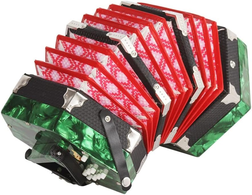20 Buttons Accordion Concertina, Musical Instrument, Easy to Learn Music Accordion Instrument, for Home Classroom Kids Solo Ensemble
