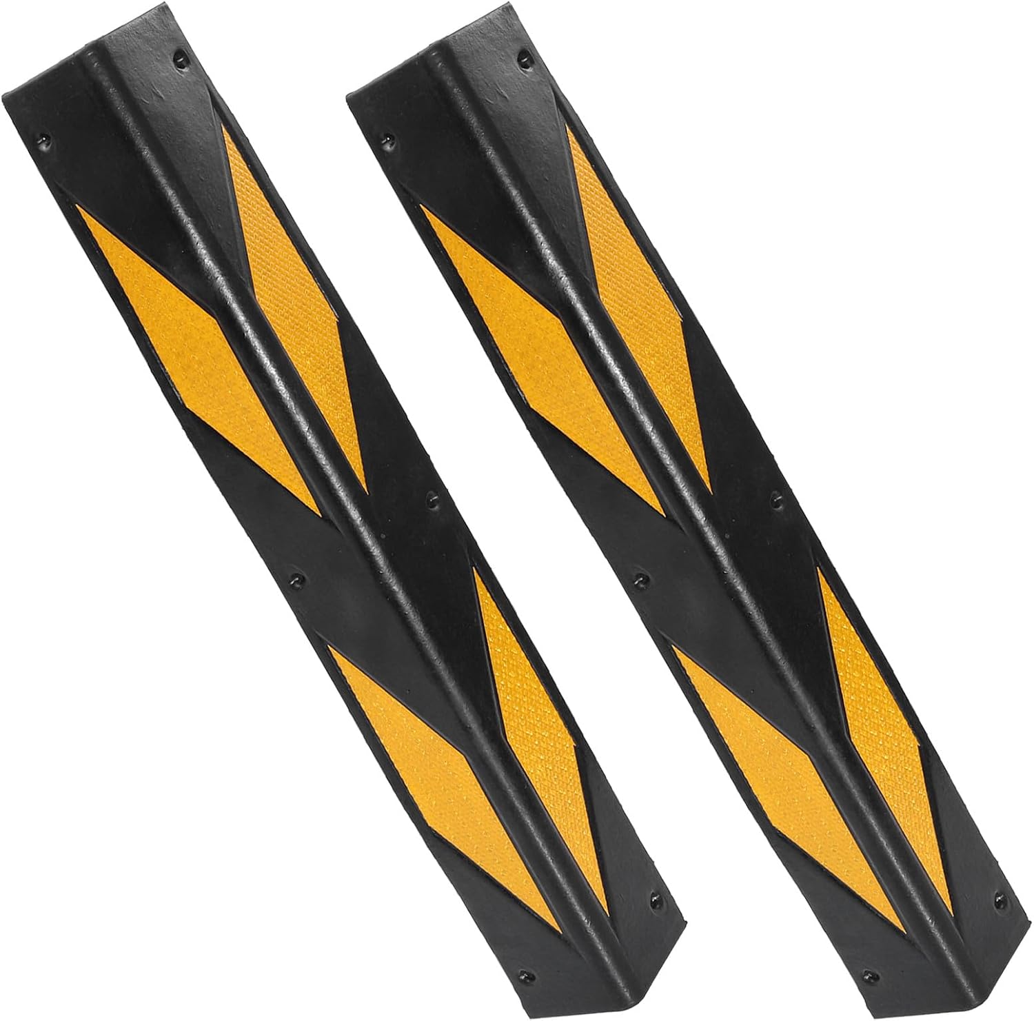 FAVOMOTO 2pcs Rubber Corner Guards Reflective Strips Wall Edges Protector for Garage Parking Protects Car Doors and Walls from Dents and for and Entrances