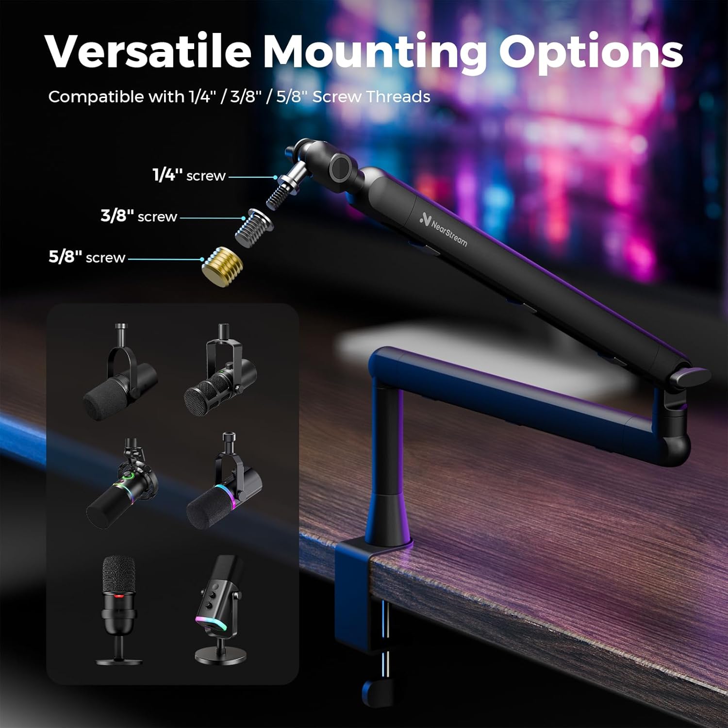 NearStream Microphone Stand with 1/4