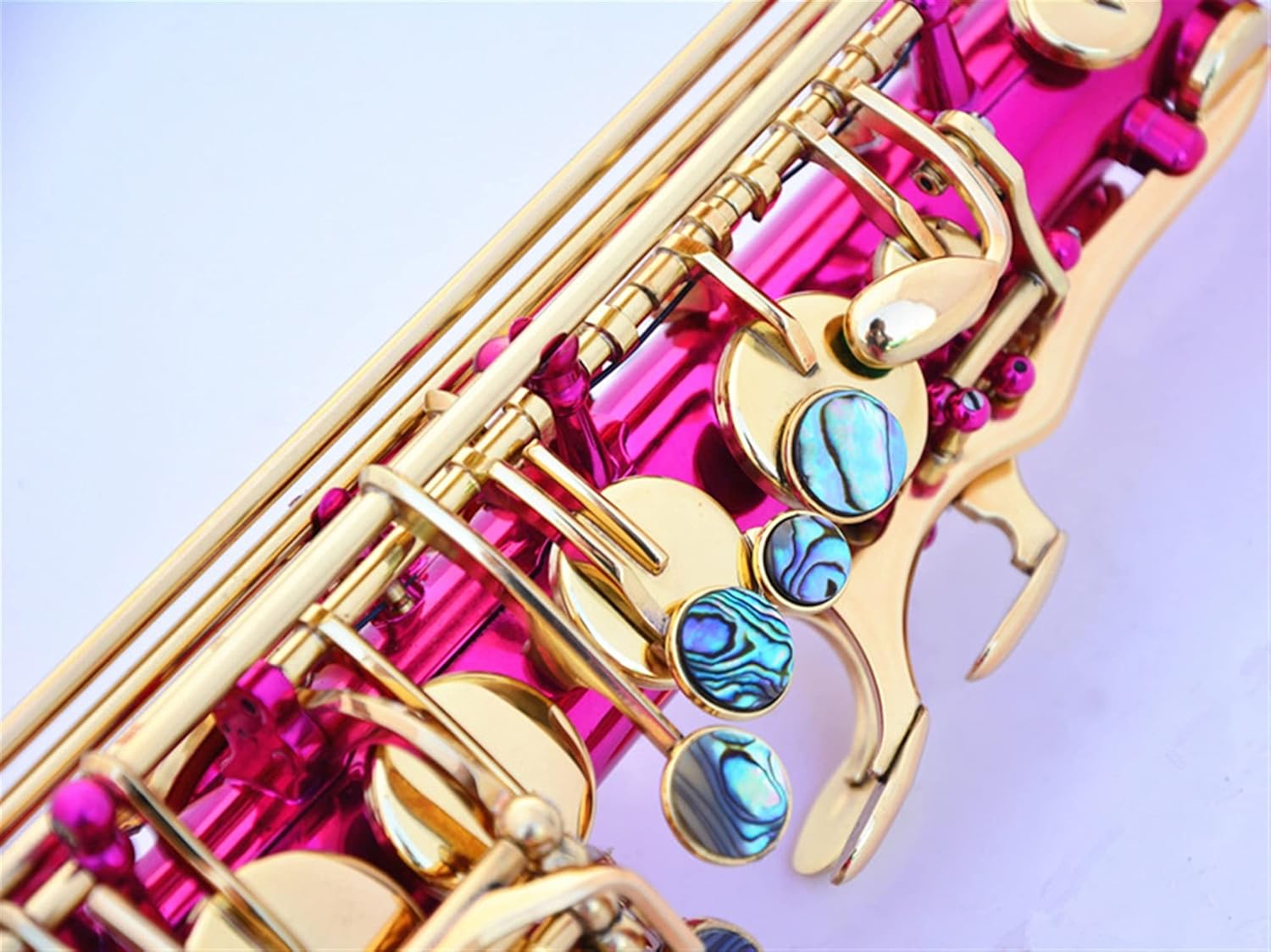 Saxophone Straight E Flat Alto Saxophone Rose Red Gold Key Key Type Woodwind Instrument
