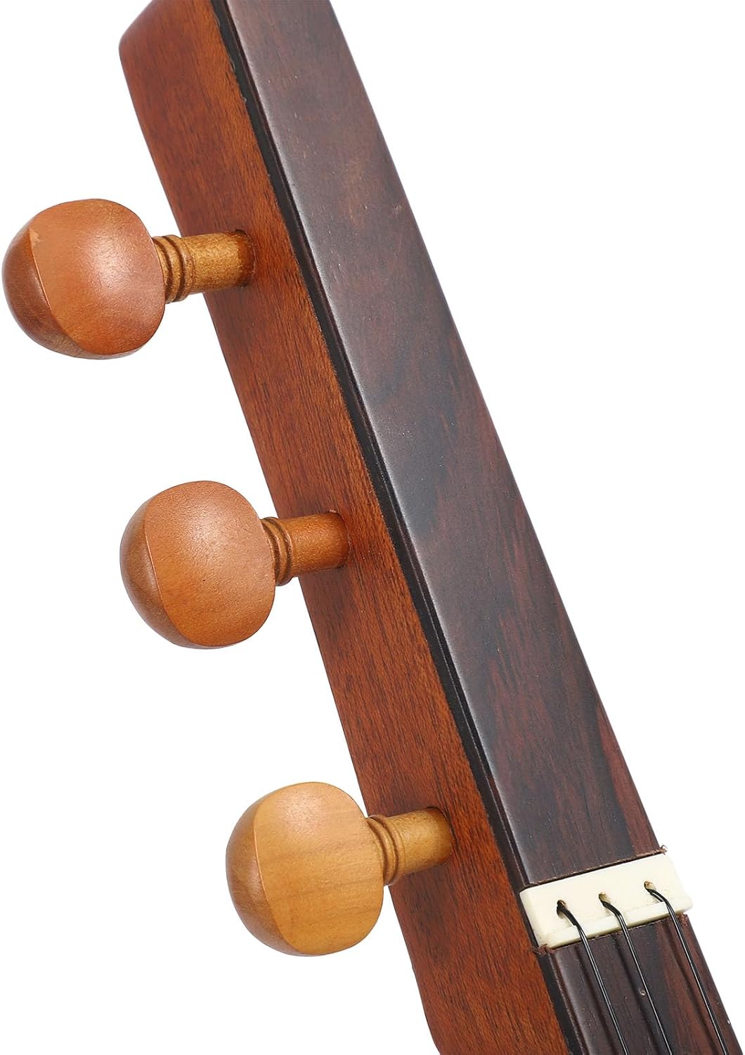 Dulcimer Guitar, 3 String Spruce and Mahogany Instrument with Storage Bag, Portable Compact for Practice and Stage Performance, Balanced Tone Clear Loud Sound