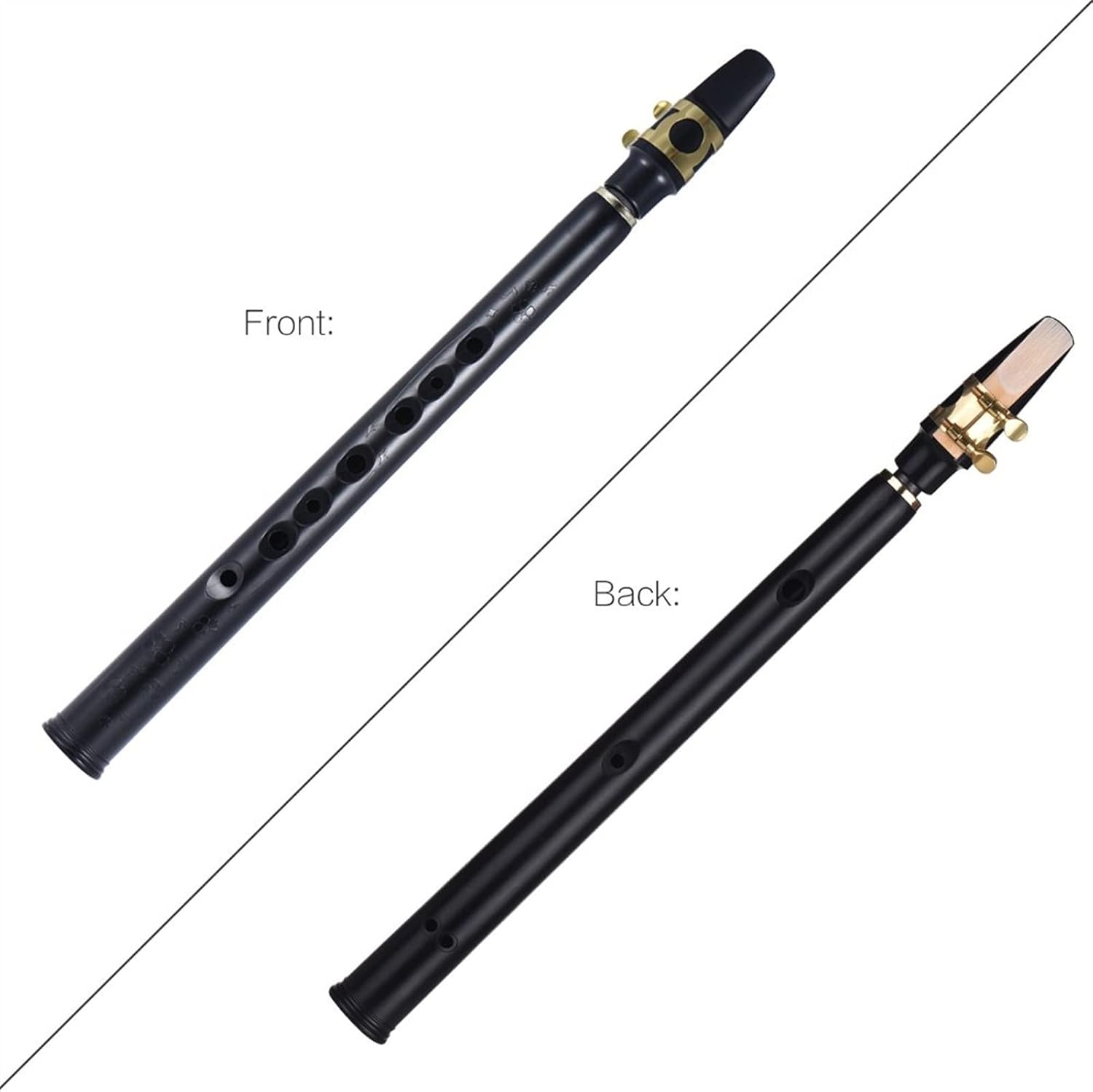 Mini Pocket Bb Saxophone Sax ABS with Alto Mouthpieces 10pcs Reed Carrying Bag Woodwind Instrument Professional Saxophone