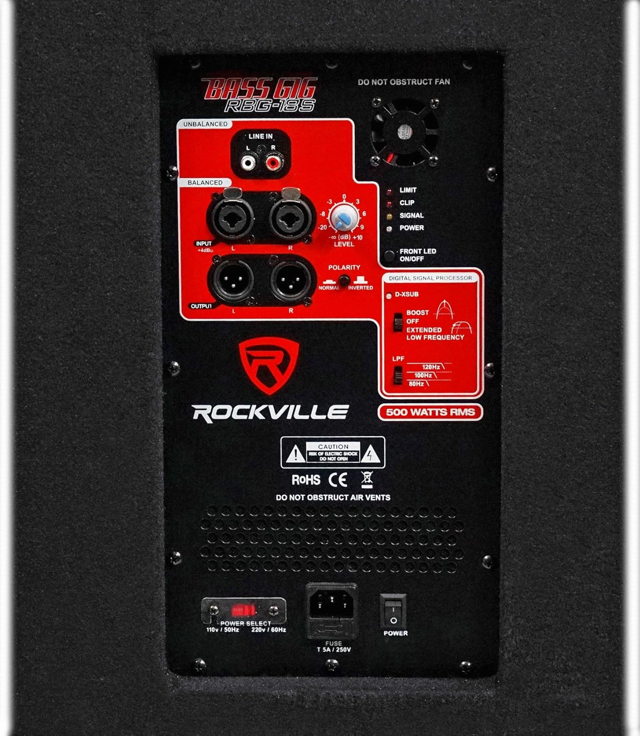 Rockville RBG18S 2000W Peak/500W RMS 18