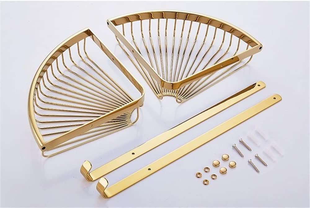 Corner Shower Caddy Floating Shelves Bathroom Shelfs Crystal Brass Storage Rack Shampoo Holder Bathroom Accessories Wall Mounted Kitchen Seasoning Bottles Holde Organizer Shelf-Gold 1 (Gold 1 )