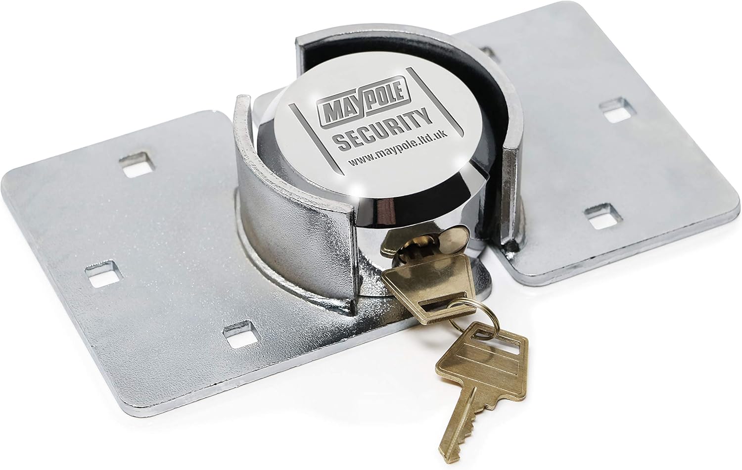Maypole Heavy Duty Security Lock Suitable for Vans, Sheds & Garages Rust Resistant Chrome 2 kg