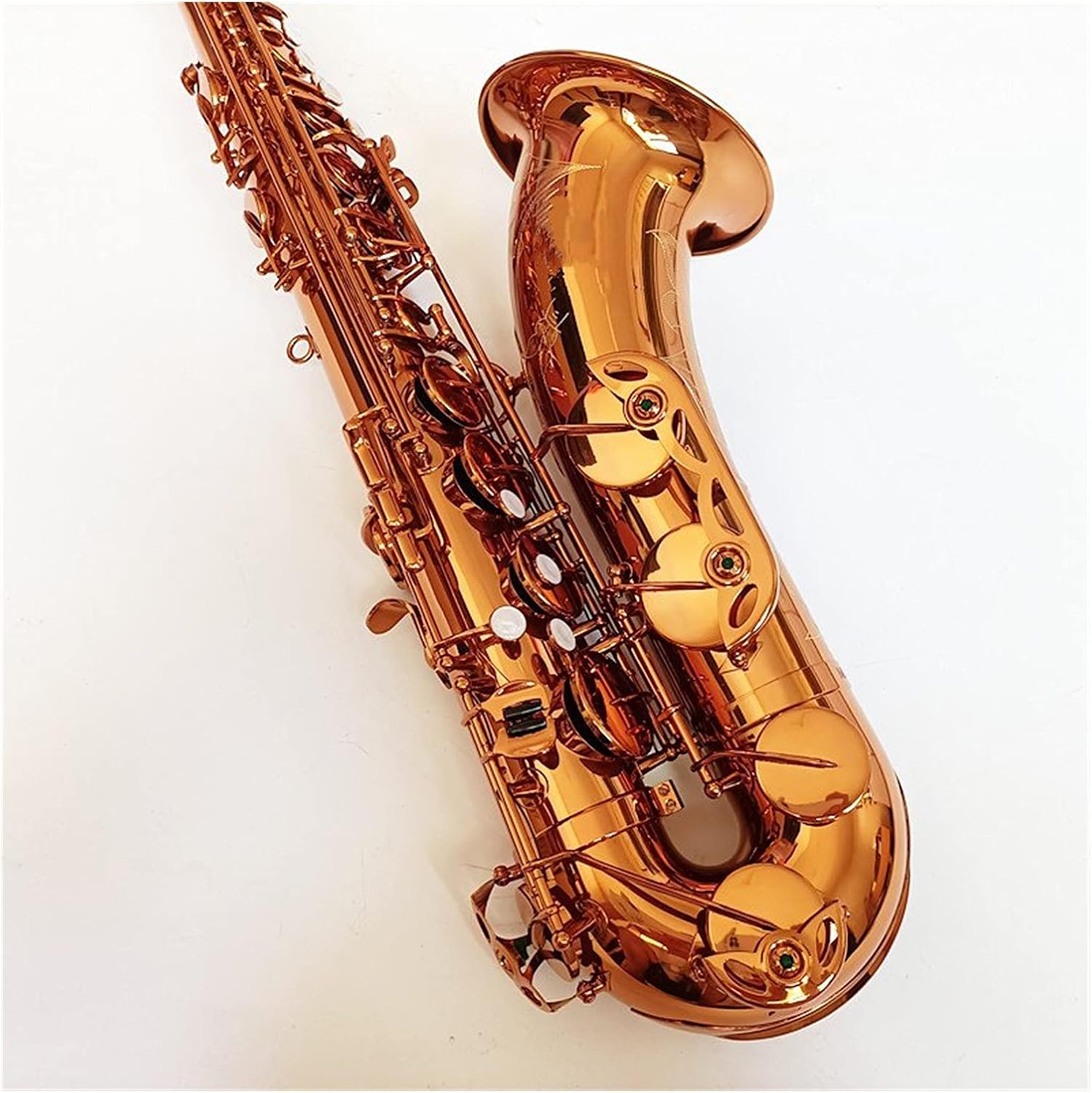 Tenor Saxophone Instruments Coffee Color Copper Simulation Brass with Mouthpiece Student Saxophone