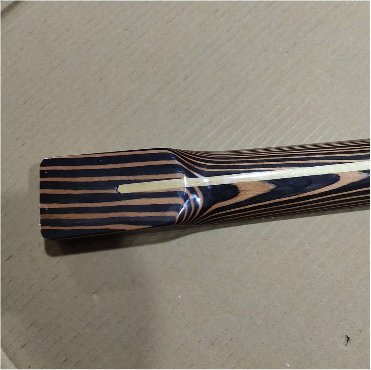 Zebra Wood Electric Guitar Neck Replacement 21 Frets and Tuners Peg Guitar ​Neck Replacement