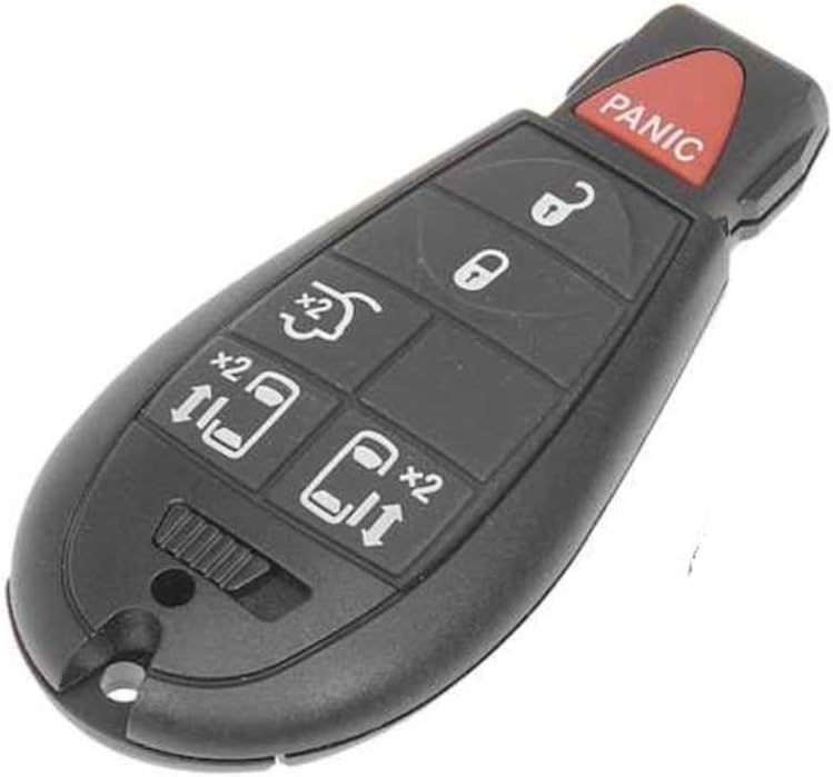 KarParts360 for Dodge Grand Caravan 2014 2015 Keyless Entry Remote | Black Color | 6 Buttons | Replacement for 5026099AB, 5026099AC
