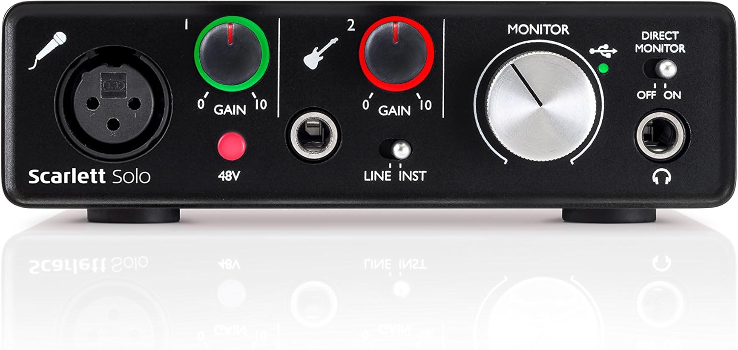 Focusrite Scarlett Solo (2nd Gen) USB Audio Interface with Pro Tools | First