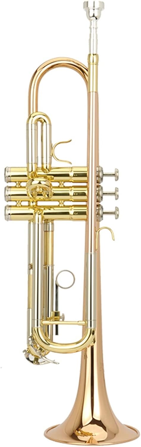 KESHUO B-Flat Phosphor Bronze Blow Rod Two-Color Trumpet Instrument Small Stage Wind Band Brass Instrument Trumpets