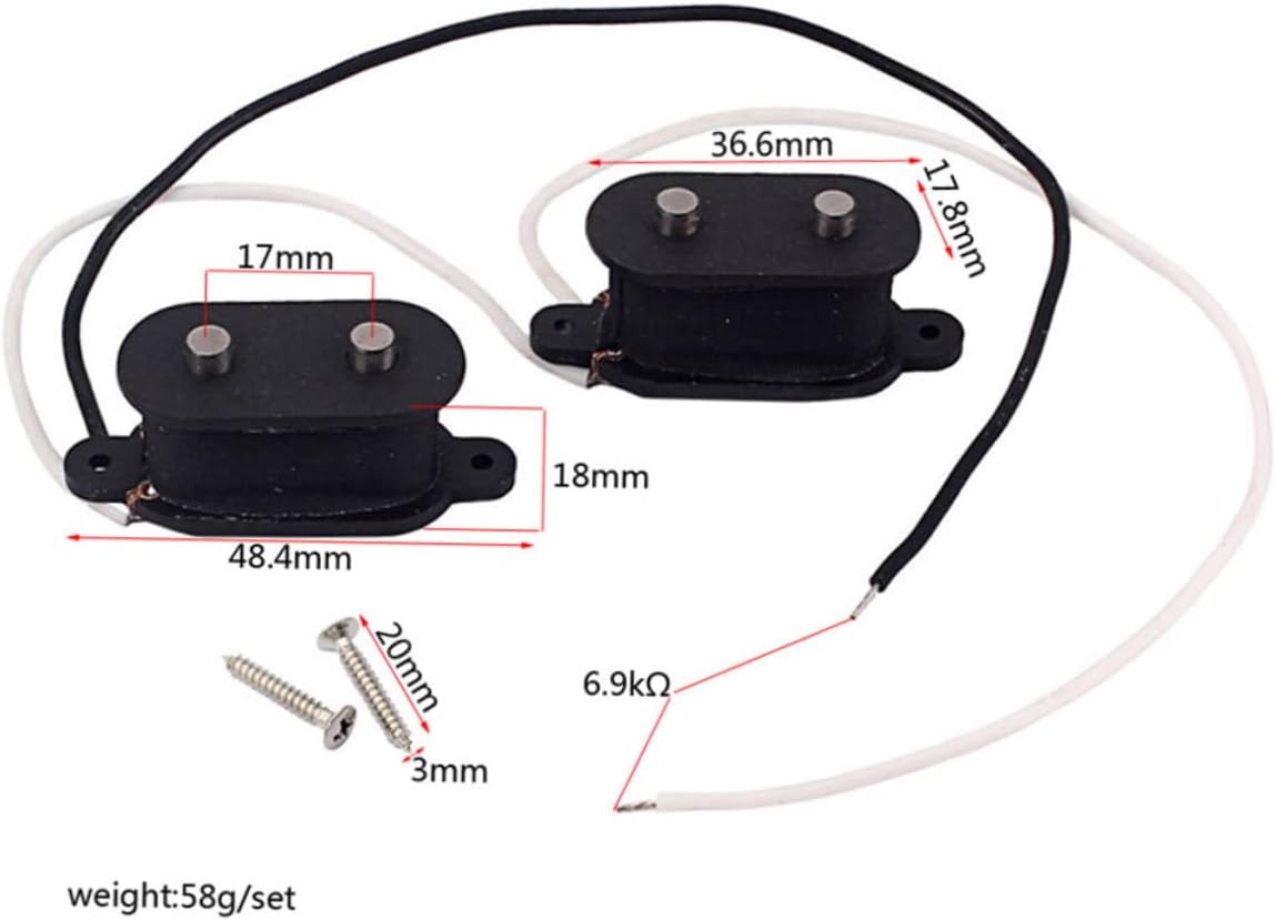 Toyvian 3sets Electric Bass Pickup Squire Bass Compatible Guitar Pickup Tone High Output Warm Sound