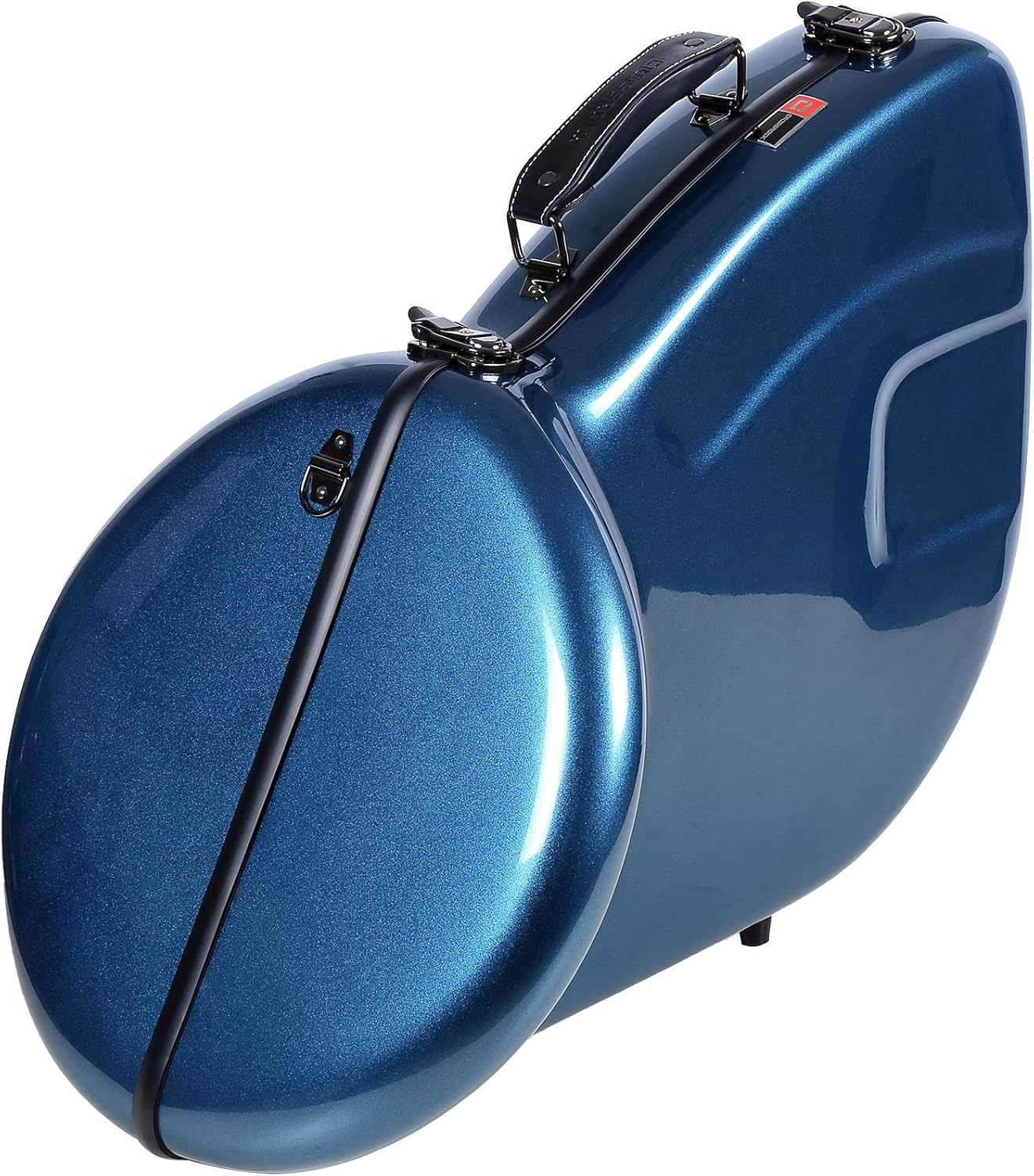 Crossrock French Horn Case, Fiberglass Hardshell Bell Undetachable Hard Case With Backpack Straps(CRF1000FHUBL)