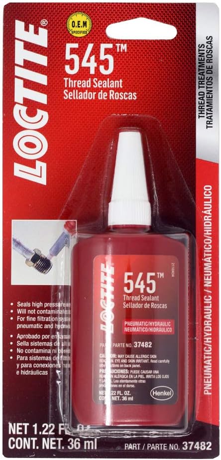 Loctite 37482-6PK Pneumatic/Hydraulic Thread Sealant 545-36 ml Bottle, (Pack of 6)