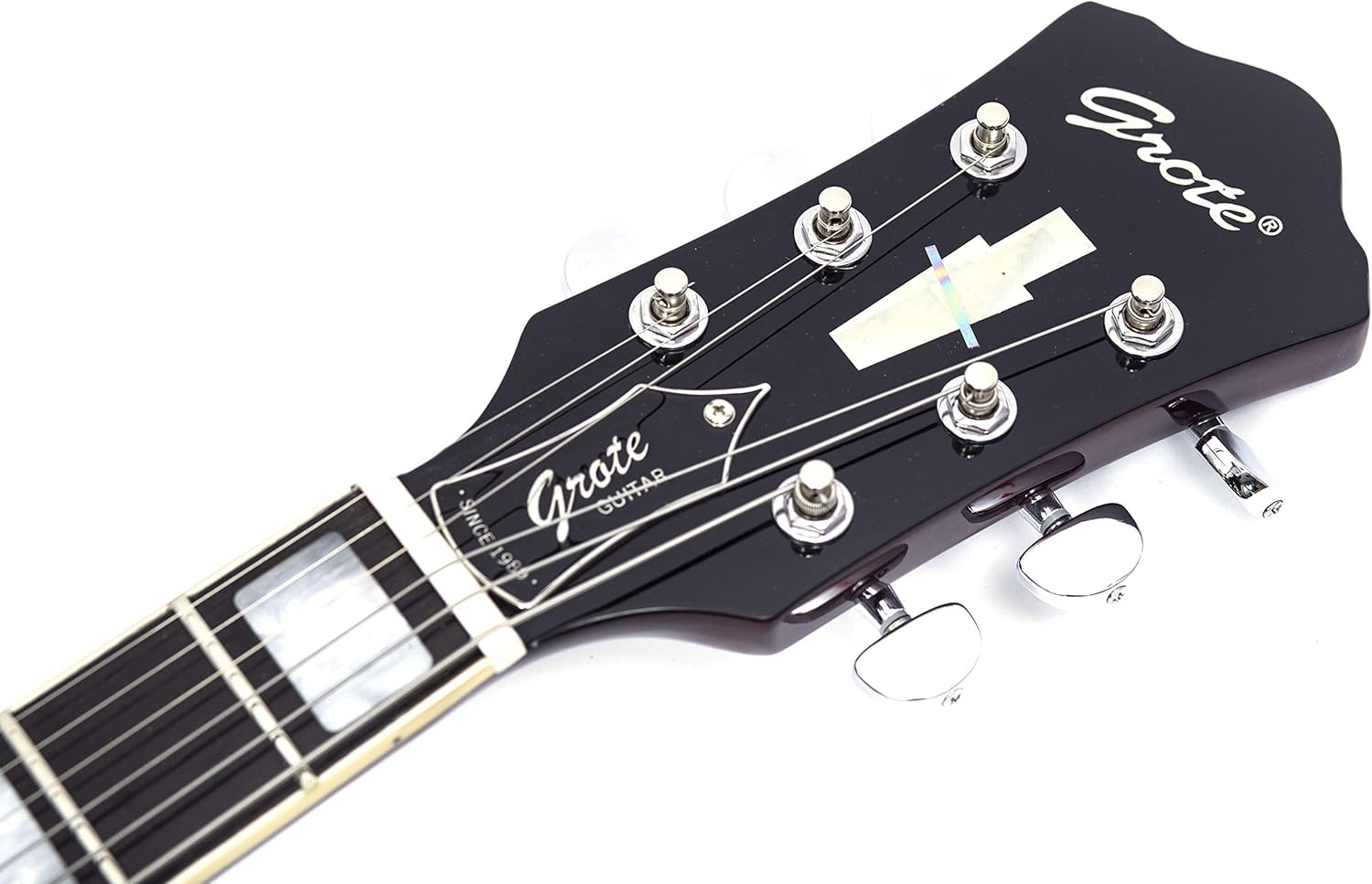 GROTE Electric Guitar Semi-Hollow Body Guitar matte finished P90 (Grey)