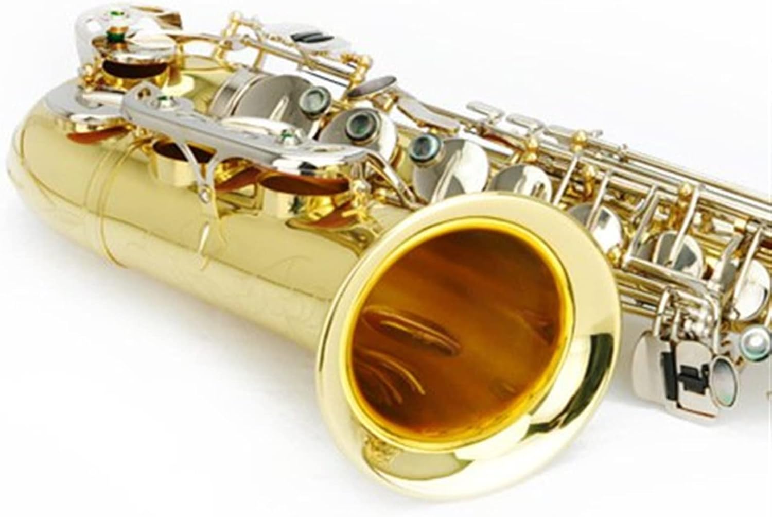 KESHUO E Flat Alto Saxophone Instrument, Nickel-Plated Silver Keys, Saxophone Instrument Wind/Pipe Brass Sax Beginners Kit