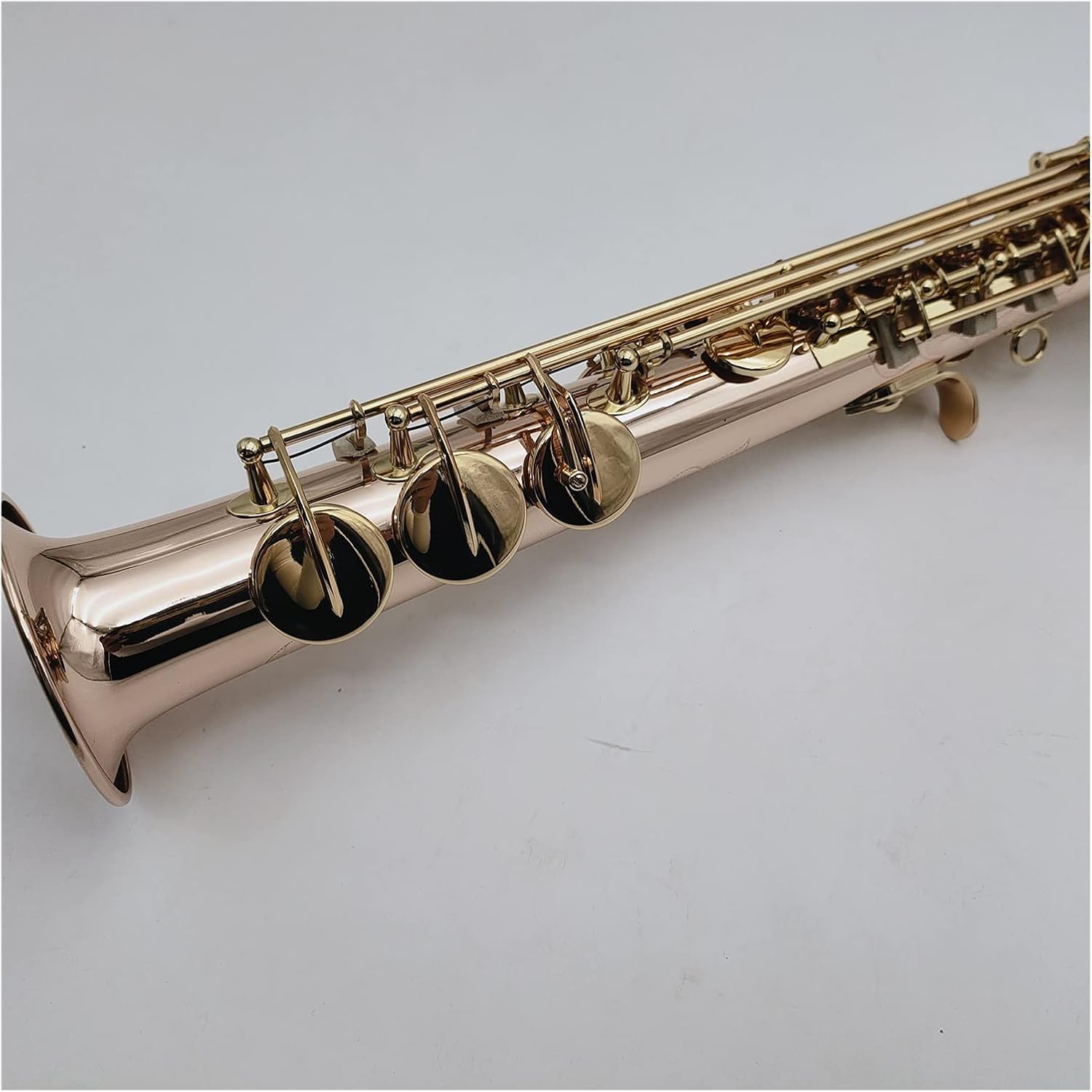 Soprano Saxophone B Flat Phosphor Bronze Copper Musical Instruments Professional with Case Mouthpiece Student Saxophone (Color : Light Grey)
