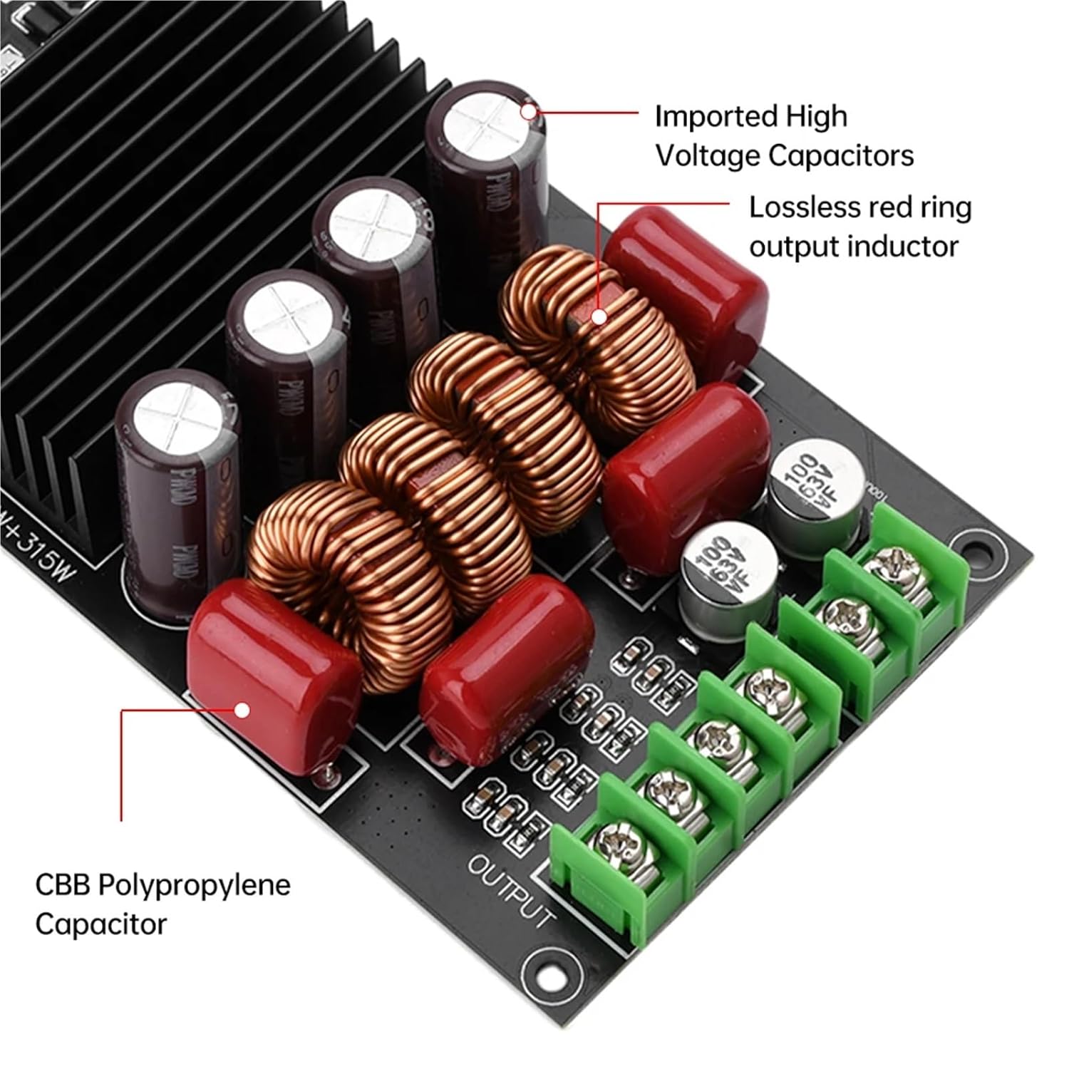 TPA3255 600W Digital Sound Amplifier Board HiFi 2X300W Audio Amplifier Module Dual Channel Stereo Class D Amp High Power