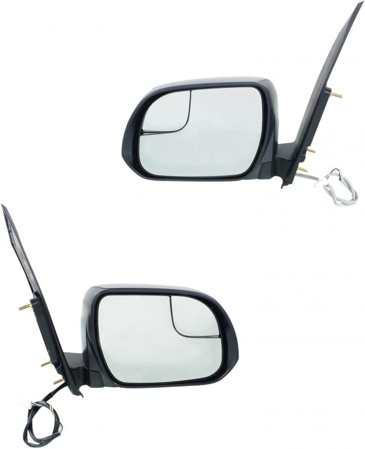 For Toyota Sienna 2015 16 17 18 19 2020 Door Mirror Driver and Passenger Side Pair | Power | Non-Heated | Textured | Replacement For 87940-08140, 87910-08140 | TO1320338, TO1321338