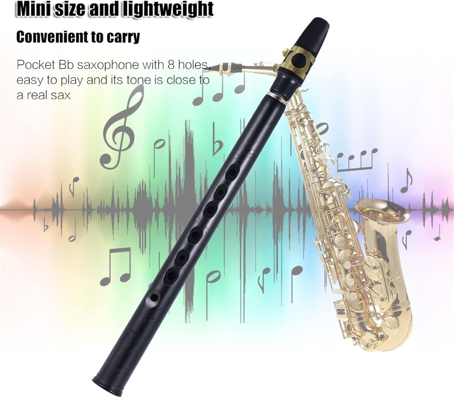 KESHUO Mini Bb Saxophone Sax ABS with Alto Mouthpieces 10pcs Reed Carrying Bag Woodwind Instrument Brass Sax Beginners Kit