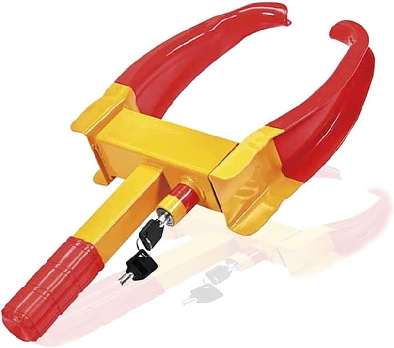 Wheel Clamp Lock, Trailer Wheel Lock, Adjustable Heavy Duty Trailer Lock for Car, Truck, Trailers, Camper Car, Van Truck