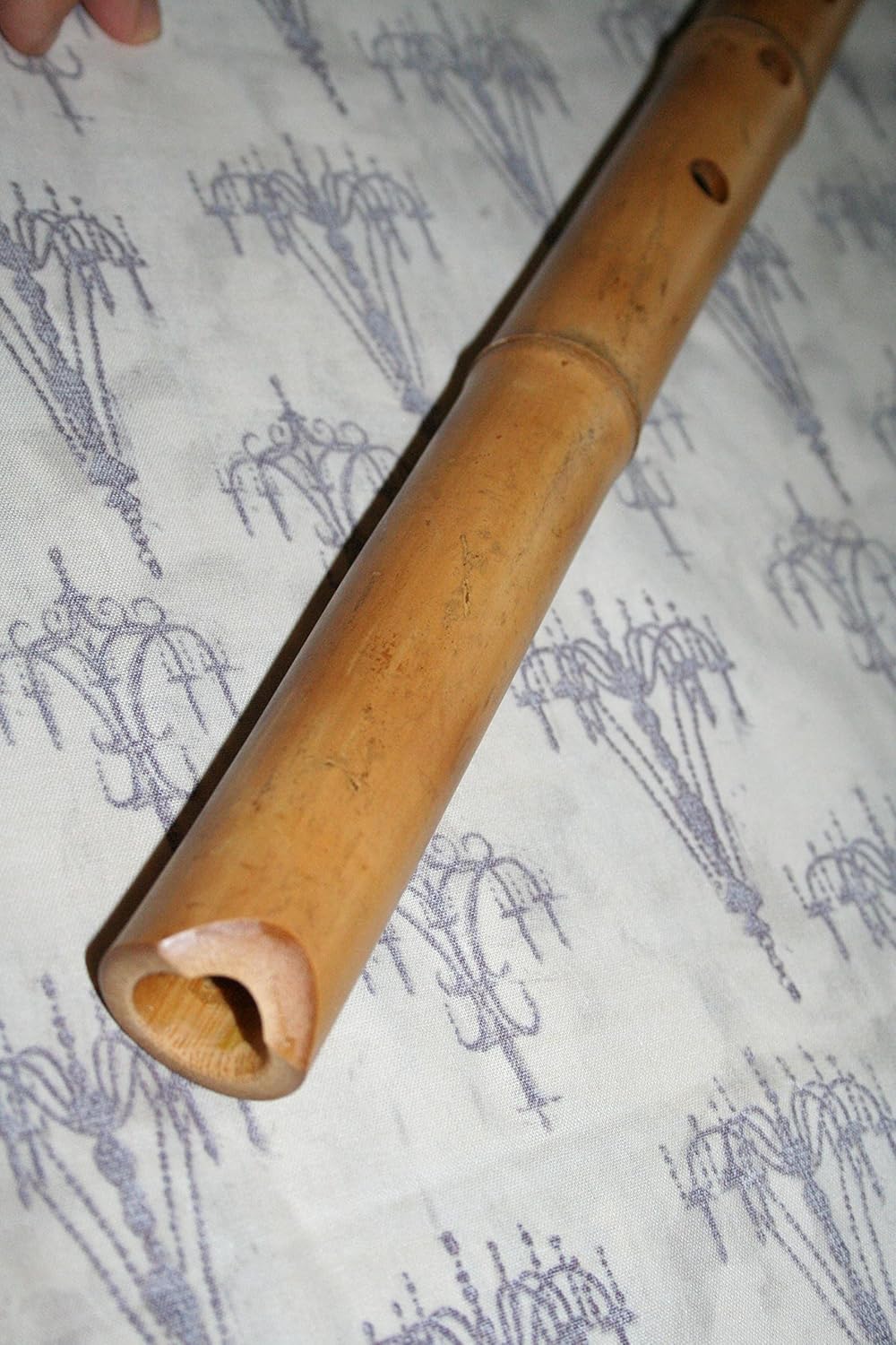 1.6 Pentatonic 5 Holes Shakuhachi Bamboo Flute w. Root end & Natural Edge-Cut Mouthpiece