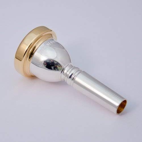 24K Gold Rim & Cup Bach Large Shank Trombone Mouthpiece, 5G